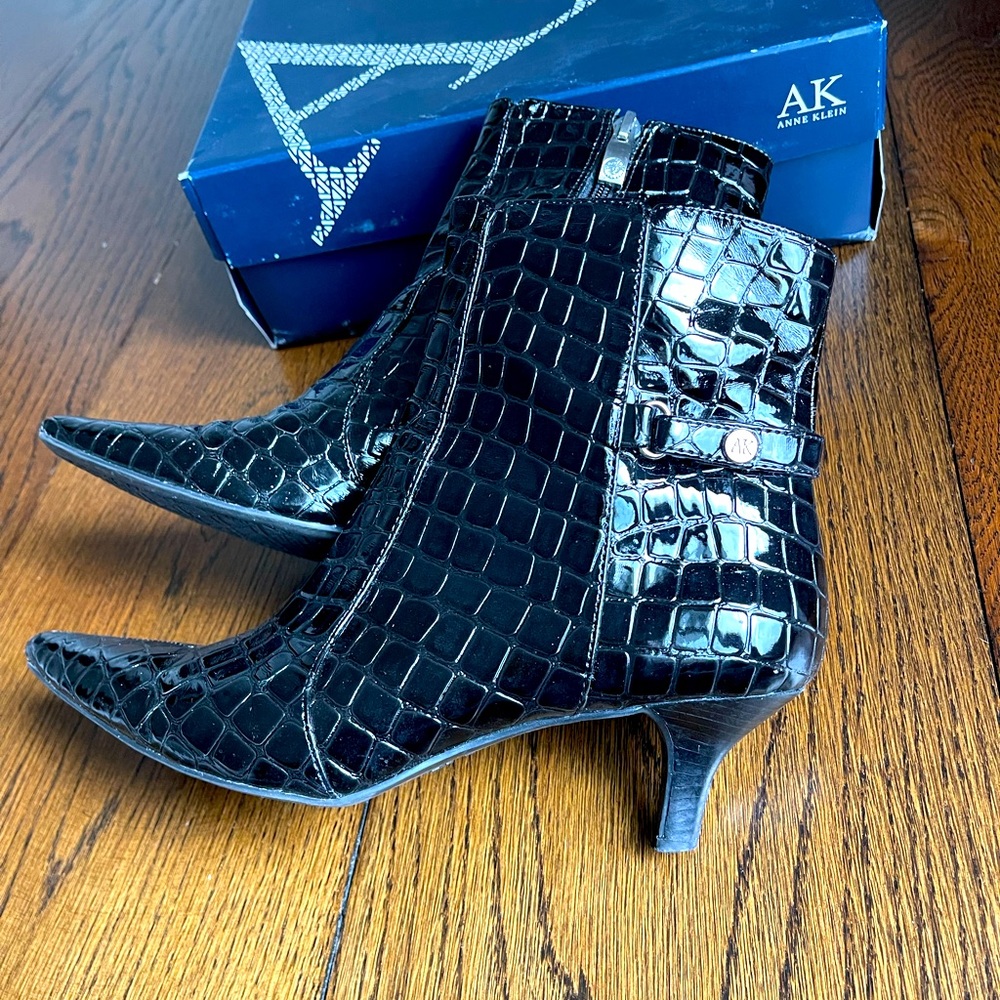 Anne Klein black booties.